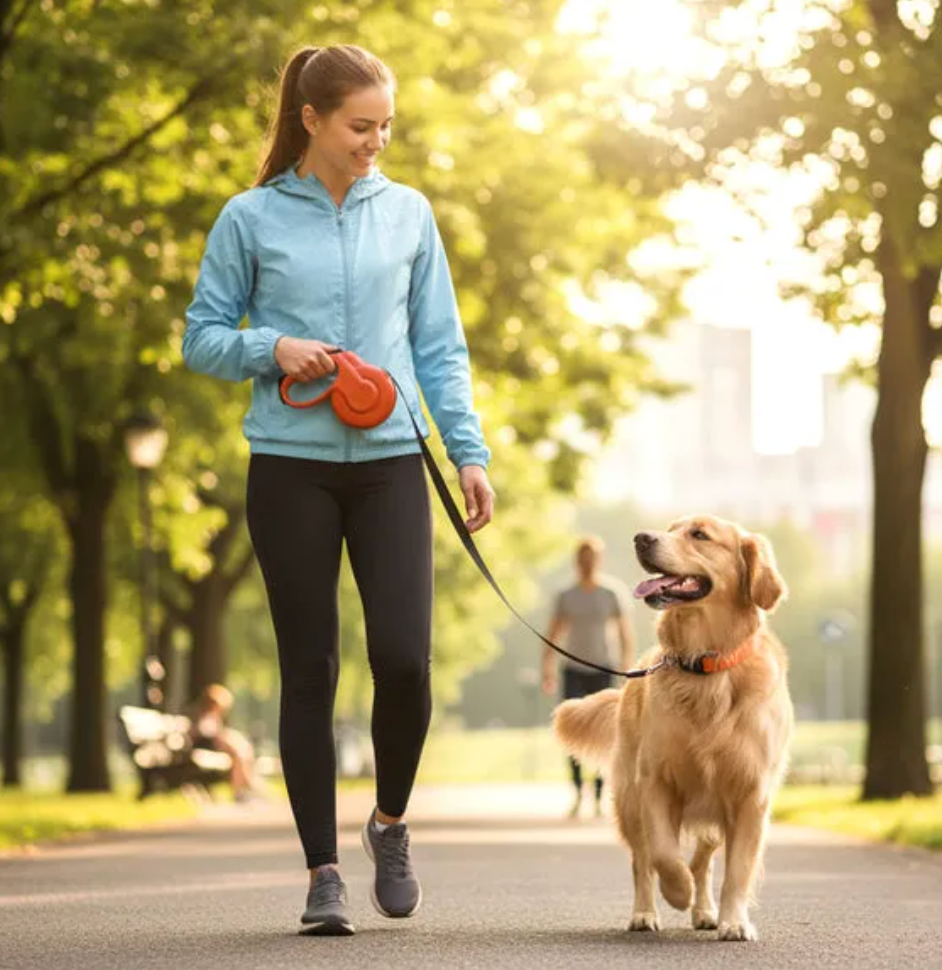 Styleash Retractable Leash for Dogs (Black)