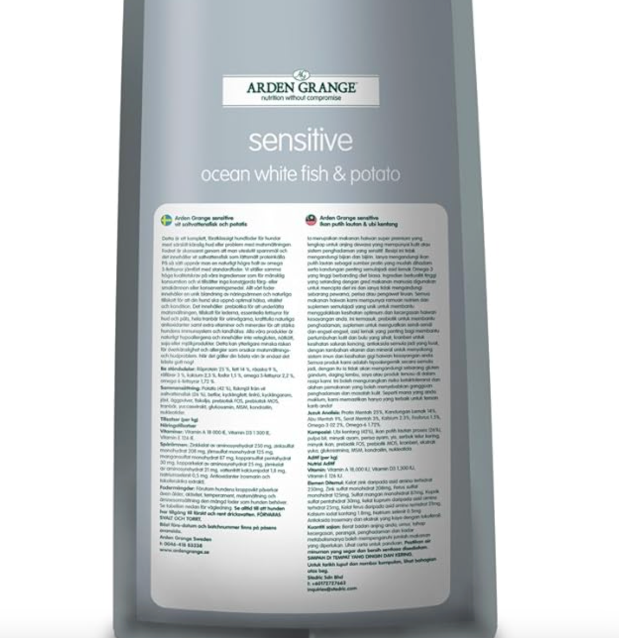 Arden Grange Elizabeth Sensitive White Fish and Potato,Dry, for Adult Dogs, 12 kg