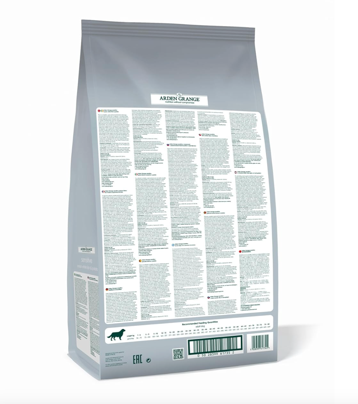 Arden Grange Elizabeth Sensitive White Fish and Potato,Dry, for Adult Dogs, 12 kg